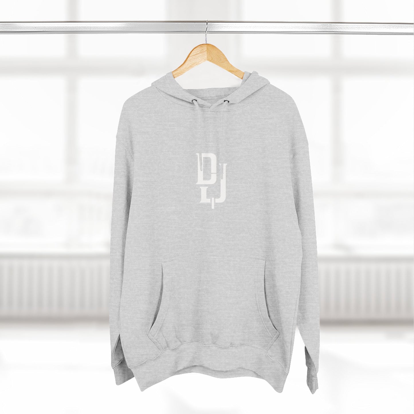 Minimal DJ Logo Hoodie - Three-Panel Fleece Sweatshirt