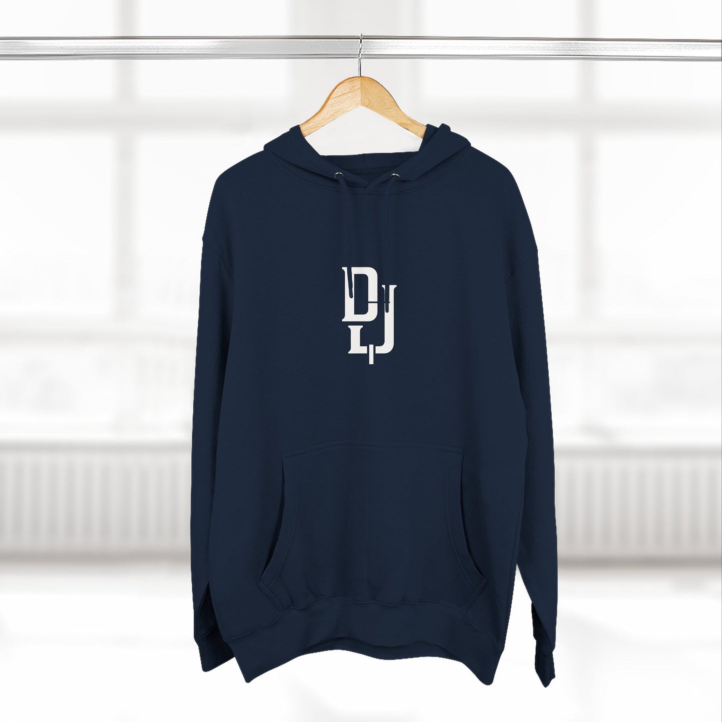 Minimal DJ Logo Hoodie - Three-Panel Fleece Sweatshirt