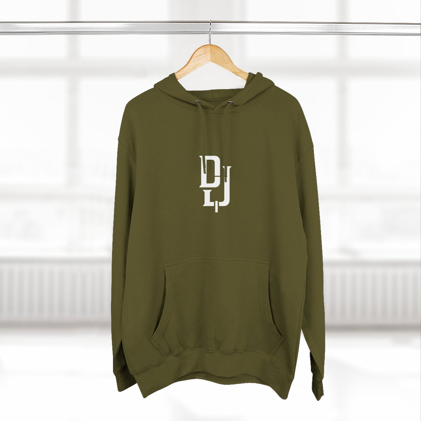 Minimal DJ Logo Hoodie - Three-Panel Fleece Sweatshirt