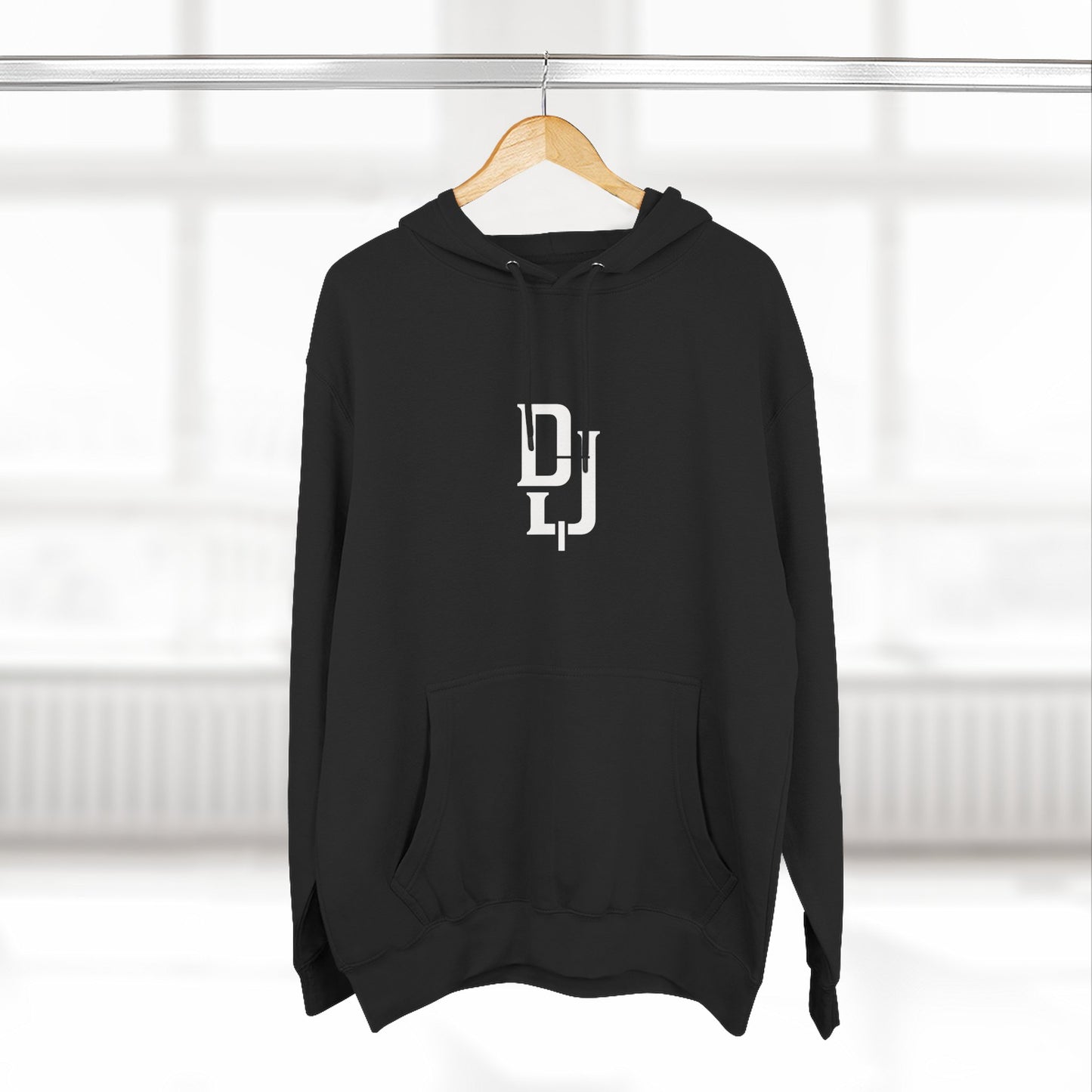 Minimal DJ Logo Hoodie - Three-Panel Fleece Sweatshirt