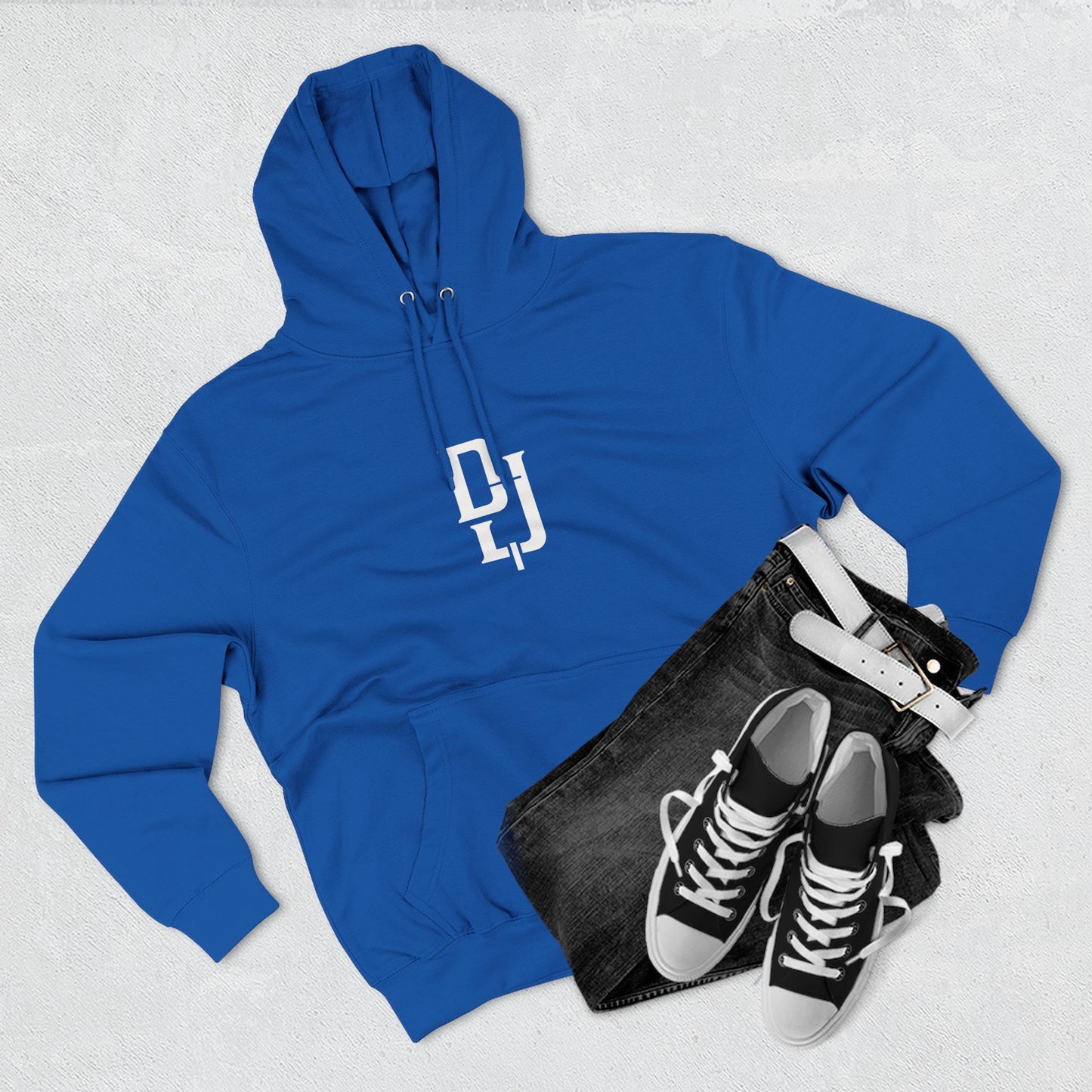 Minimal DJ Logo Hoodie - Three-Panel Fleece Sweatshirt
